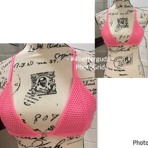 NEW FP Intimately Free People Roll with It Mesh Triangle T-back Neon Soft Bra SP